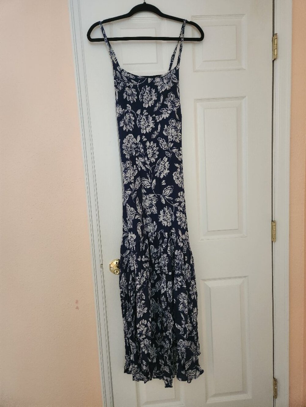 Madewell floral textured maxi slip dress size 8